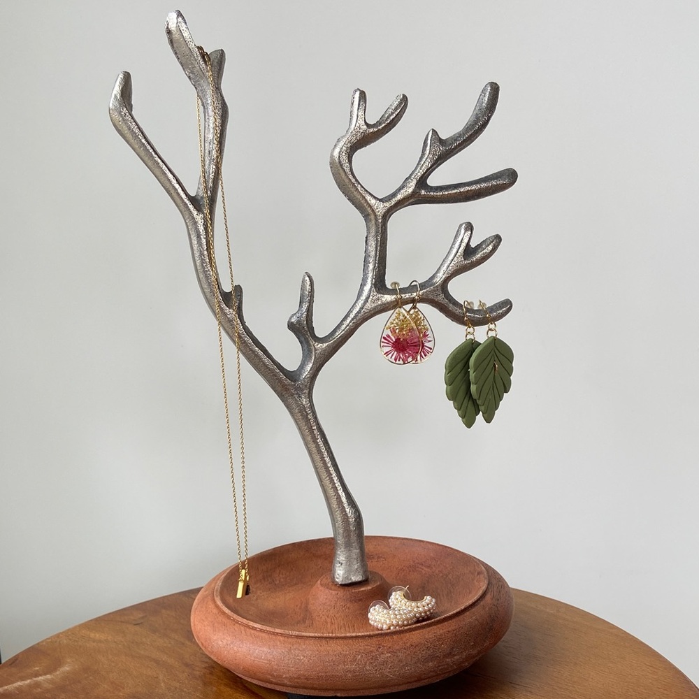 Silver and Brown Tree Sculpture